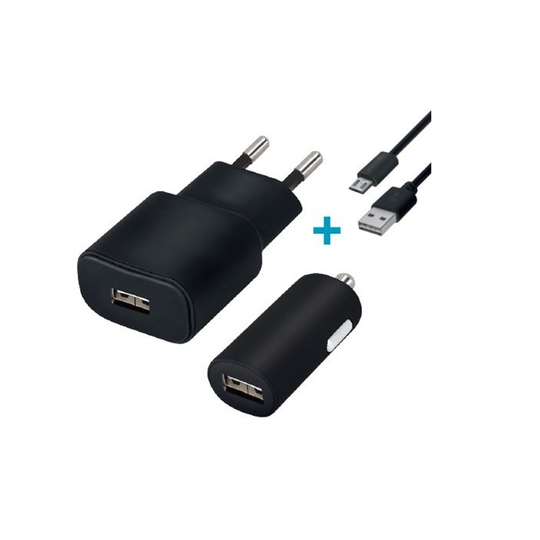 Forever USB Laturisetti 2A + Lightning kaapeli musta