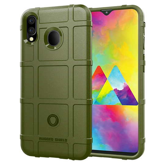 Rugged Shield Samsung Galaxy M20 kuoret - Armeijan vihreä