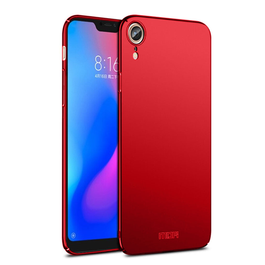 iPhone Xr MOFI Kilpi kova himmeä pintainen kova muovinen takasuoja kuori - Punainen