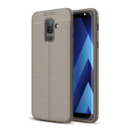 Samsung Galaxy A6 Plus Liitsihedelmän Jyvä Pehmeä TPU Takasuoja Kuori - Harmaa