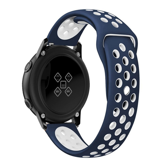 Samsung Galaxy Watch Active bi-color silicone watchband - Blue / White