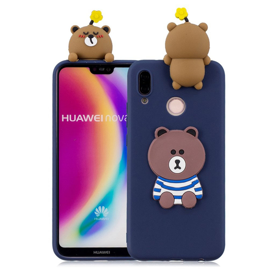 Cute 3D Huawei P20 Lite kuoret - maakarhu
