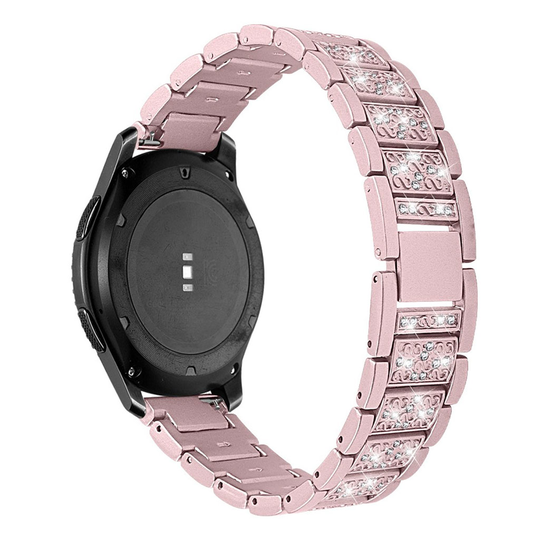 22mm Samsung Gear S3 Frontier rhinestone stainless steel watch band - Rose Gold