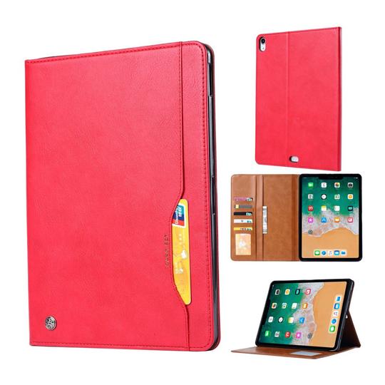 iPad Pro 11 inch (2018) monipuolinen taivutettava syneetti nahkainen suojakotelo - Punainen