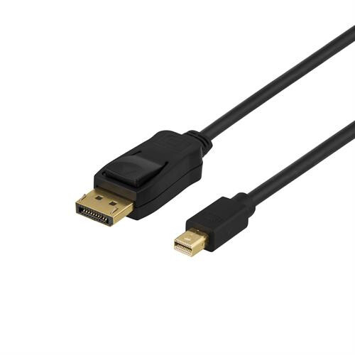 Kaapeli DisplayPort Uros - Mini DisplayPort Uros, Ultra HD Taajuudella 30 Hz, 10,8 Gb/s, 2 M, Musta