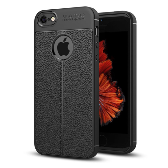 iPhone SE / 5 / 5S litsipintainen suojakuori - Musta