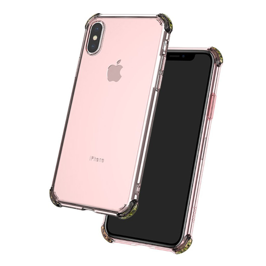 iPhone XS HOCO iskukestävä joustava suojakuori silikooni muovista - Pinkki