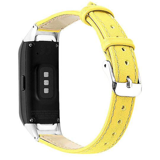 Samsung Galaxy Fit cowhide leather watch band - Yellow