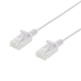 Laitekaapeli, U/UTP, Cat6, Ohut, Läpimitta 2,6 Mm, 1,5 M, 500 MHz, LSZH, Valkoinen