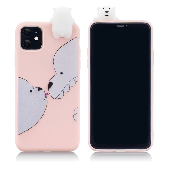 Cute 3D iPhone 11 kuoret - Valkoiset Karhut