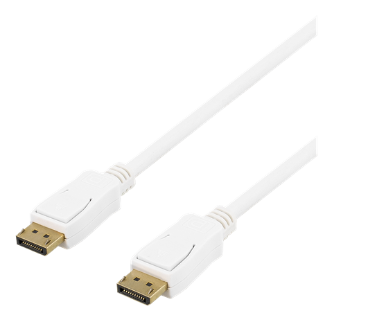 DisplayPort-kaapeli, 3 M, 4K UHD, DP 1.2, Valkoinen