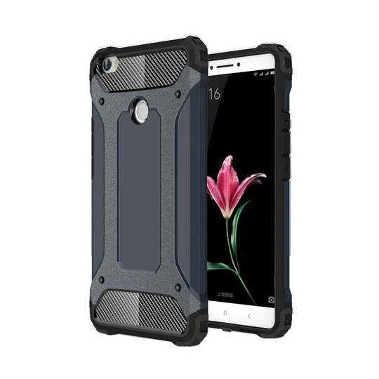 Hårderåde Xiaomi Mi max Joustava Pehmustettu Muovikuori - Tummansininen