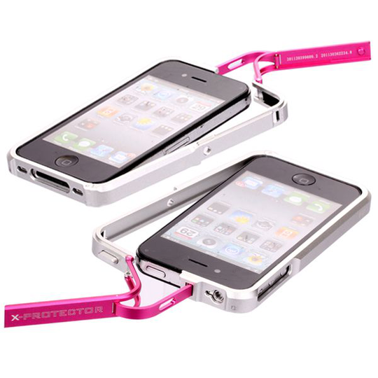 FiiO X-Fighter (Hopea - Pinkki) iPhone 4/4S Alumiininen Bumper Suojakehys