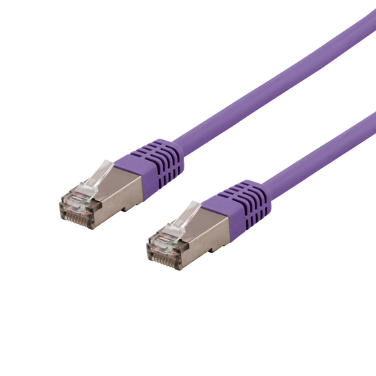 U/FTP Cat6a -laitekaapeli, 1 M, 500 MHz, Delta-sertifioitu, LSZH, Violetti
