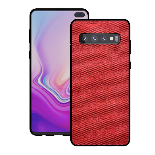 Samsung Galaxy S10 Plus cloth coated case - Red