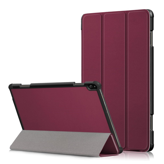Lenovo Tab P10 smart nahkainen flip Suojakotelo - Viininpunainen