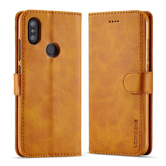 LC.IMEEKE Xiaomi Mi A2 nahkainen suojakotelo - Ruskea
