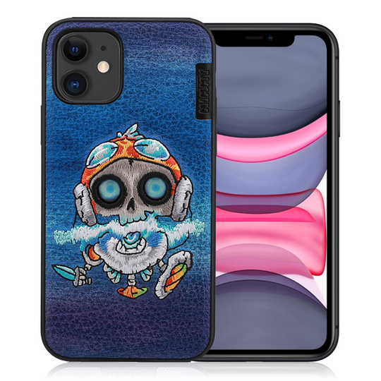 Nimmy Monster iPhone 11 Embroidered Cover - Blue