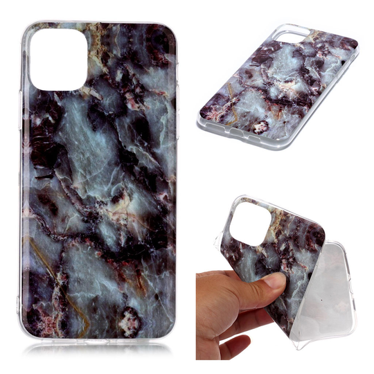 Marble iPhone 11 Pro Max kuoret - Sinivihreä / musta marmori