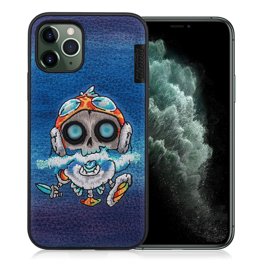 Nimmy Monster iPhone 11 Pro Max Embroidered Cover - Blue