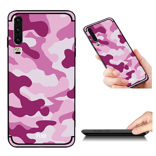 NXE Huawei P30 camo-kuvioinen suojakotelo - Rose