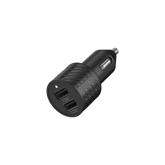 OTTERBOX CAR CHARGER 24W – 2 X USB A 12W BLACK