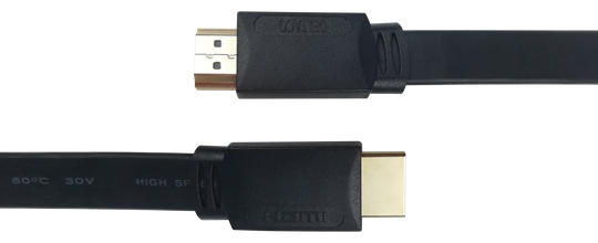 Flat High Speed With Ethernet HDMI Cable, 4K UHD, 5m, Black