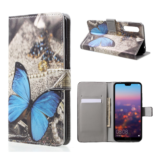 Huawei P20 persoonallinen suojakotelo - Sininen perhonen