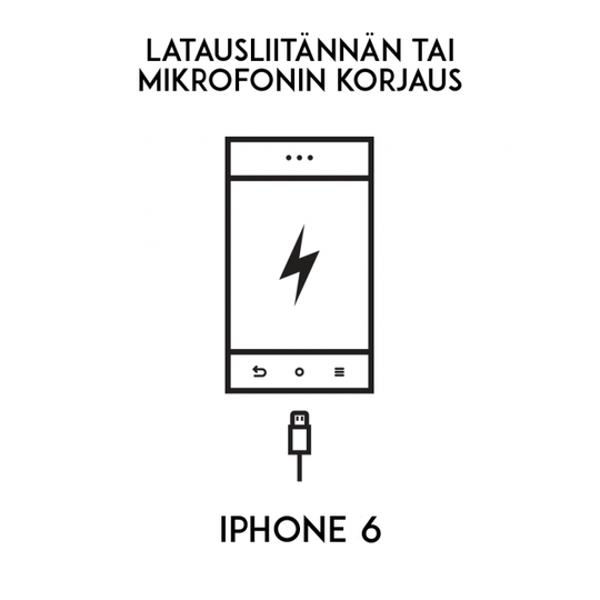 iPhone huolto - Apple iPhone 6 Latausliittimen ja mikrofonin ja kuulokeliittimen korjaus