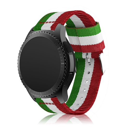Samsung Gear S3 värikäs ranneke - Vihreä / Valkoinen / Punainen