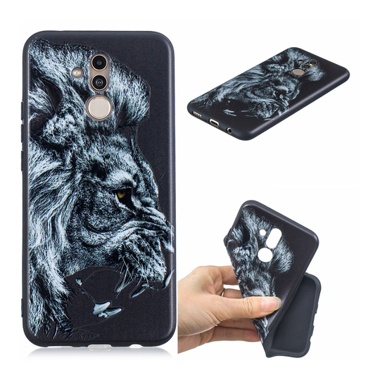 Huawei Mate 20 Lite silikooni muovinen kuviollinen pehmeä takasuoja kuori - Leijona