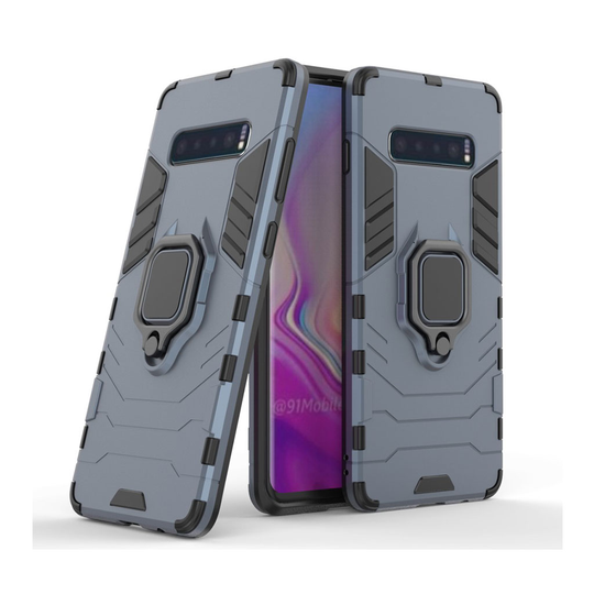 Samsung Galaxy S10 Plus takatuki hybrid suojakotelo - Tummansininen