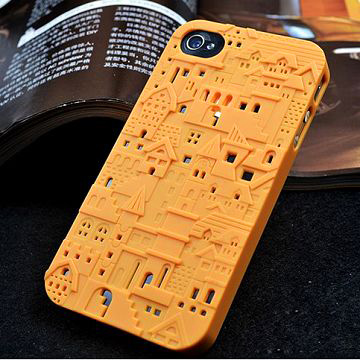 City 3D (Oranssi) iPhone 4S Suojakuori