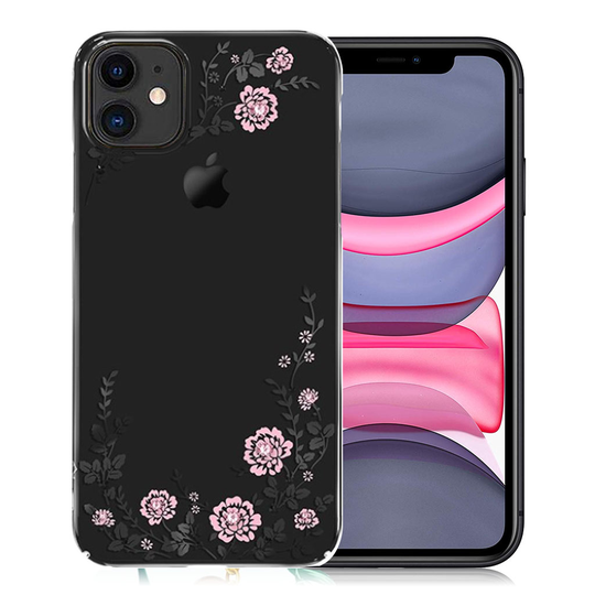 Kavaro iPhone 11 Flora Crystal Case - Black