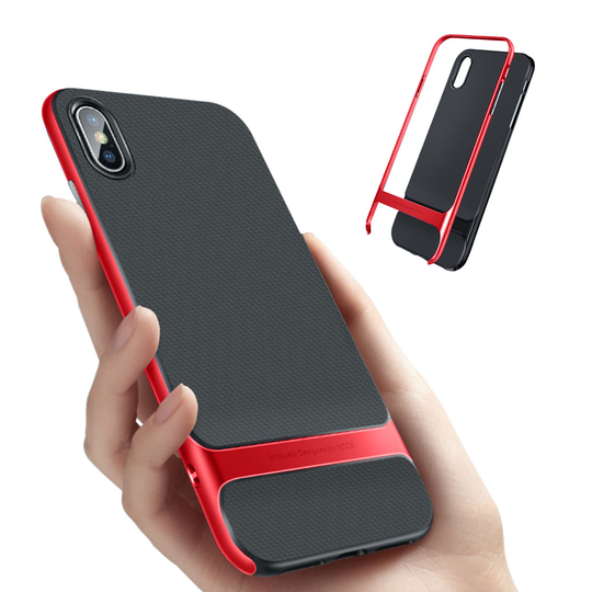 iPhone 9 Plus Hybriidi Muovinen Rakenteinen Takasuoja Kuori - Kulta