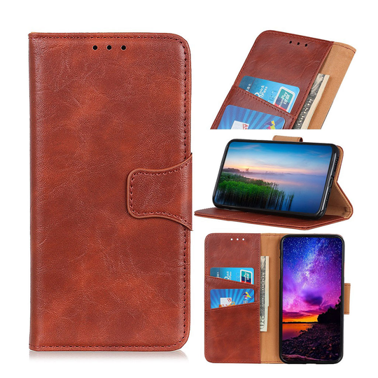 Crazy Horse Samsung Galaxy A20e split leather case - Brown