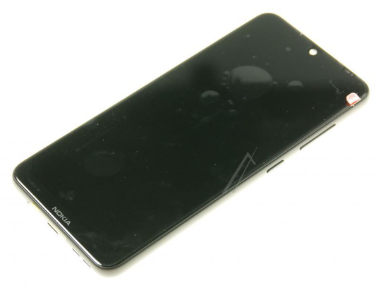 Nokia 6.2 / 7.2 Näyttö ja Kosketuspaneeli rungolla - Hiilivärinen / Charcoal (Alkuperäinen)