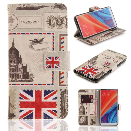 Xiaomi Mi MIX 2S Kuviollinen seisova lompakko suojakotelo synteetti nahasta - UK Lippu