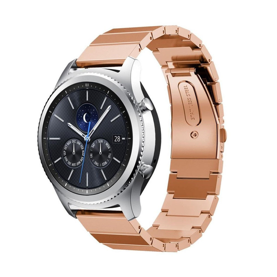 Samsung Gear S3 Kiinteä Ruostumaton Teräs Kellon Ranneke - Rosee Kulta