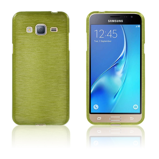 Bremer Samsung Galaxy J3 (2016) Kiiltävä Ja Joustava Kuori - Vihreä