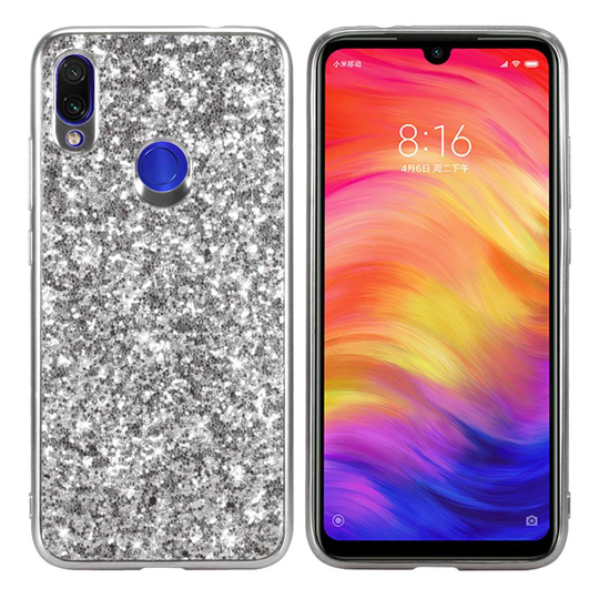 Glitter Xiaomi Redmi Note 7 kuoret - Hopea