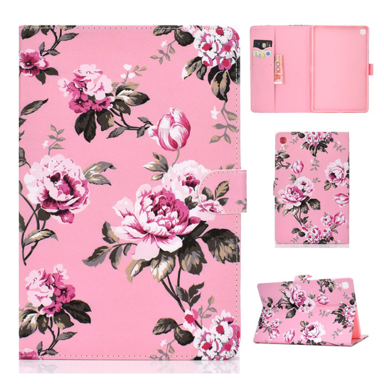 Samsung Galaxy Tab A 10.1 (2019) pattern leather case - Flower