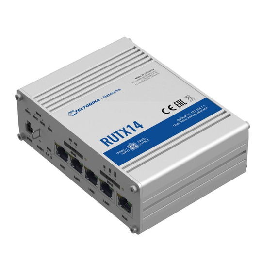 RUTX14 802.11ac Dualband Bluetooth 5x ETH 2xSIM
