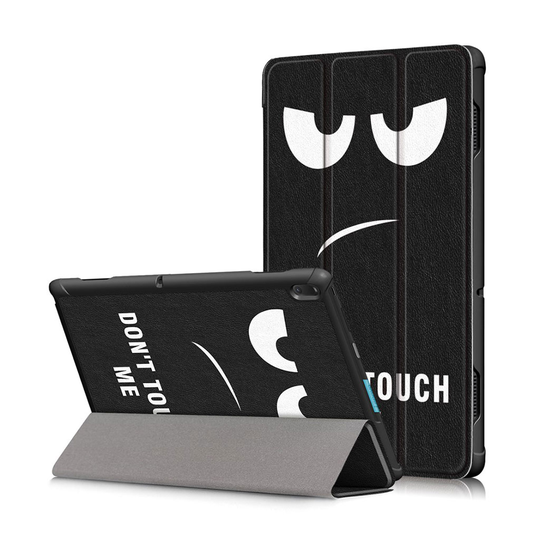 Lenovo Tab E10 kuosinen nahkainen suojakotelo - Do Not Touch Me