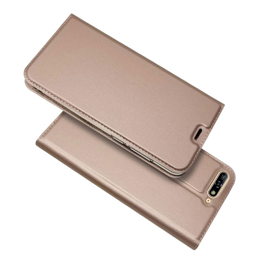 Huawei Y6 2018 auto-absorbed nahkainen suojakotelo - Punakulta