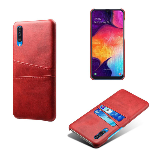 Samsung Galaxy A50 leather coated case - Red