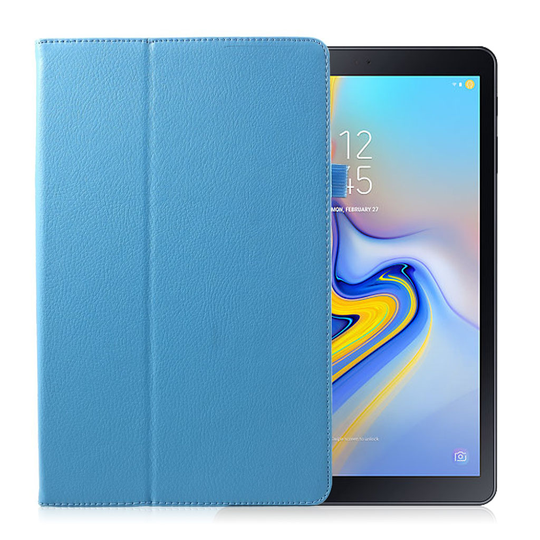 Samsung Galaxy Tab A 10.5 Taivutettava Tabletti Suojakuori Synteetti Nahasta - Vaalean Sininen