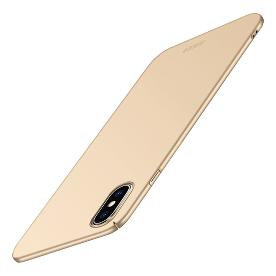 iPhone XS MOFI kova ja ohut himmeä muovinen takasuoja kuori - Kulta
