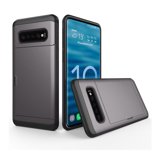 Samsung Galaxy S10 korttipaikallinen hybrid Suojakotelo - Harmaa
