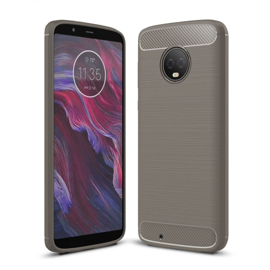 Motorola Moto G6 carbon fiber brushed case - Grey